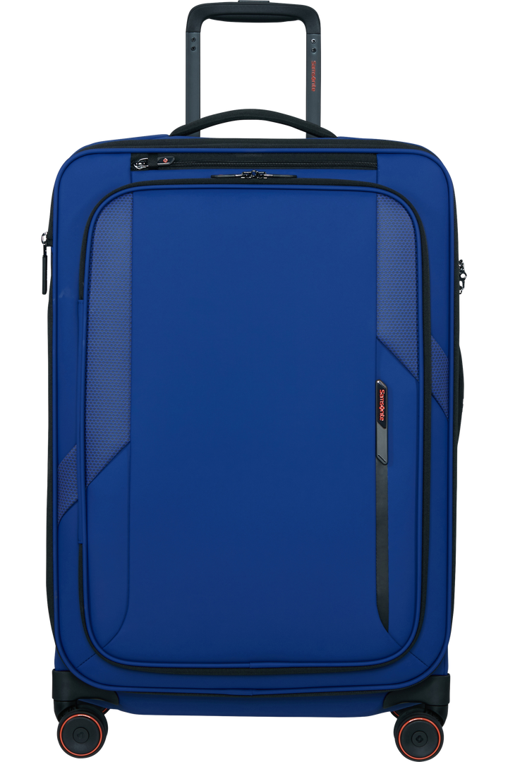 Samsonite Glazed מזוודה רכה מתרחבת בינונית 67 ס״מ - כחול חשמלי