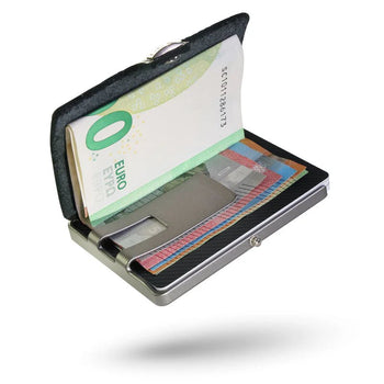 I - CLIP Original Silver with Coin Pocket Sandflower - תיק התיקיםI - CLIPארנק כרטיסים