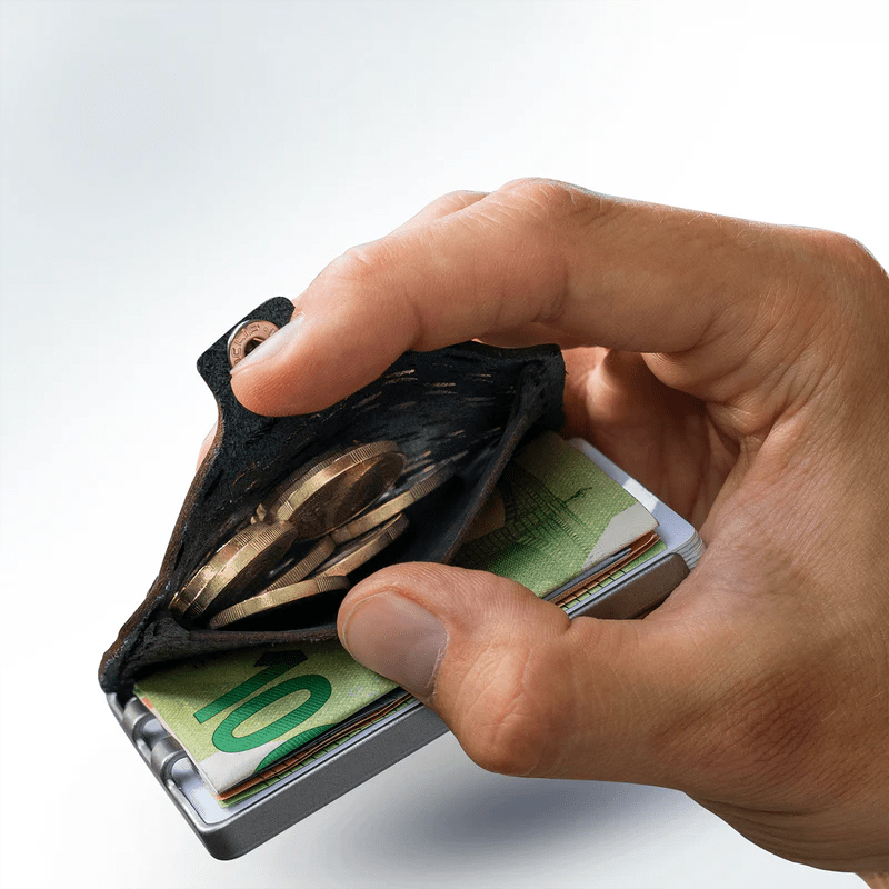 I - CLIP Original Silver with Coin Pocket Sandflower - תיק התיקיםI - CLIPארנק כרטיסים