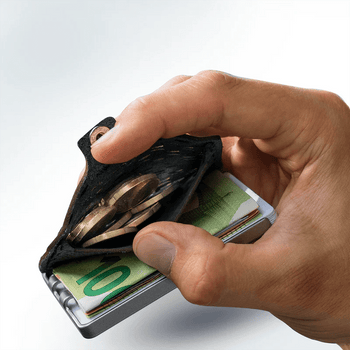 I - CLIP Original Silver with Coin Pocket Sandflower - תיק התיקיםI - CLIPארנק כרטיסים