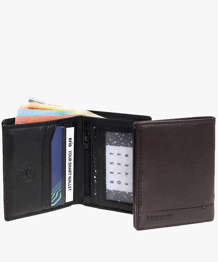 Emanuel ארנק עור RFID דגם בילי מגנט