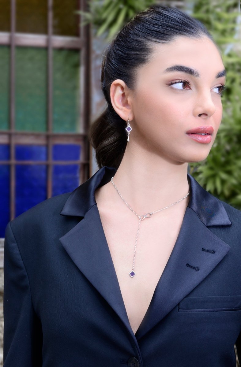 שרשרת רחל - אינפיניטי עם מעויין משובץ ננו תנ"ך - תיק התיקיםJerusalem Nano Bible