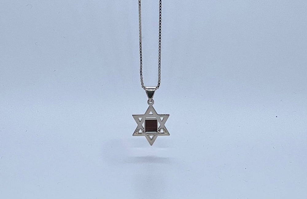שרשרת מגן דוד עם ננו תנך - תיק התיקיםJerusalem Nano Bible Jewelry