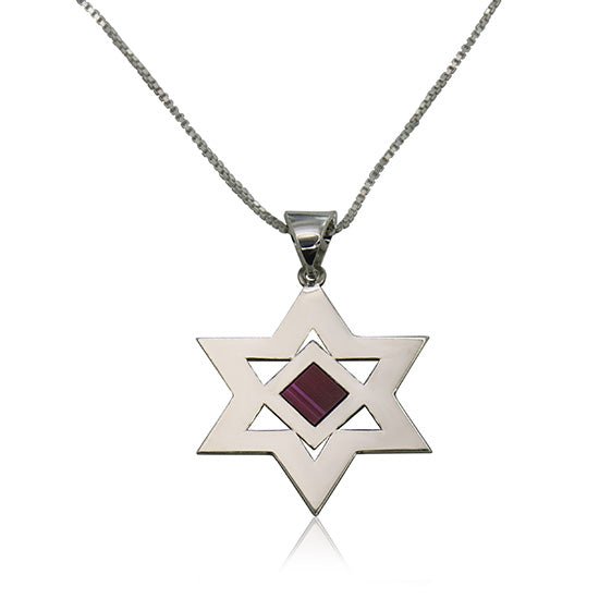 תליון מגן דוד עם מעויין ננו תנ"ך - תיק התיקיםJNB Jewishחנות "ג'רוזלם ננו תנ"ך" היחיד שמיוצר בישראל