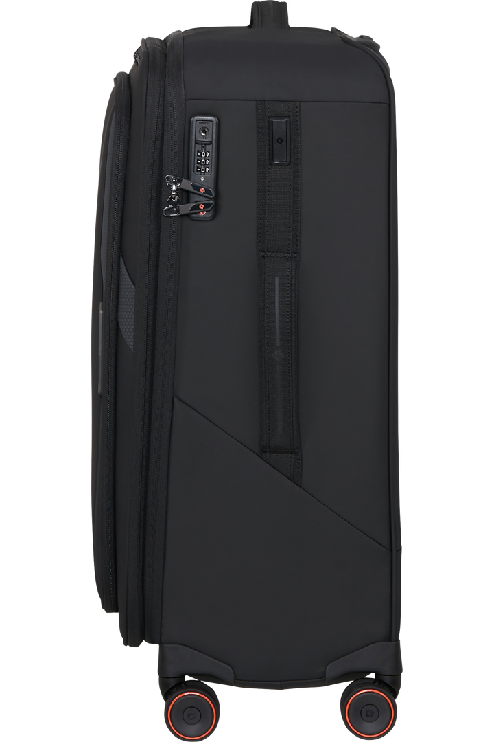 Samsonite Glazed מזוודה רכה מתרחבת בינונית 67 ס״מ - שחור
