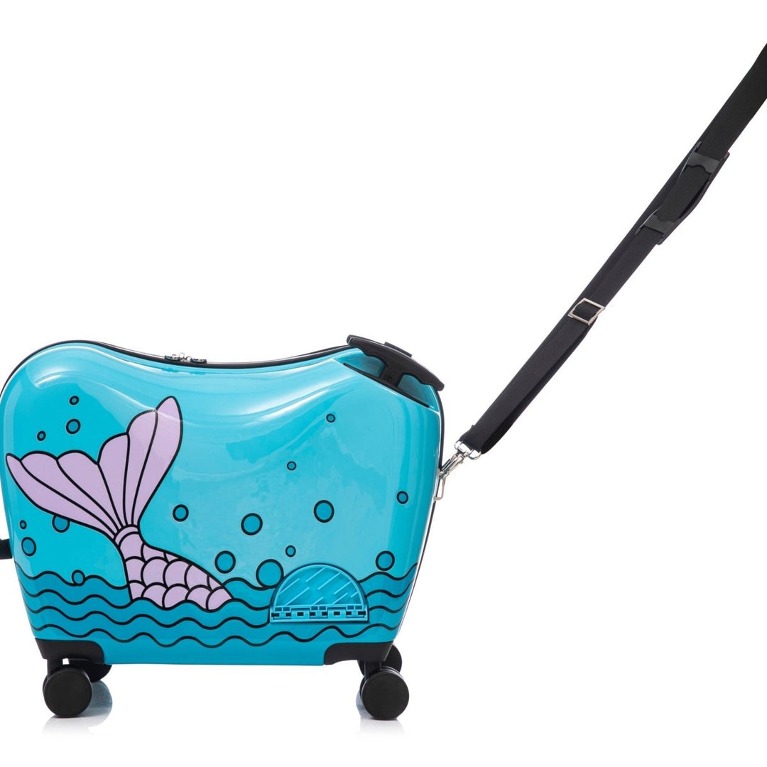 מזוודת ילדים צבעונית ומעוצבת מבית Marshmelo דגם Blue Mermaid - תיק התיקיםMARSHMELOLuggage