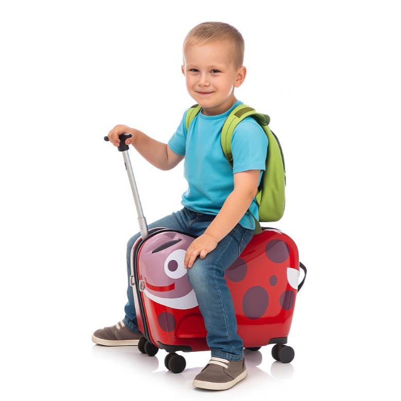 מזוודת ילדים צבעונית ומעוצבת מבית Marshmelo דגם Red Ladybug - תיק התיקיםMARSHMELOLuggage