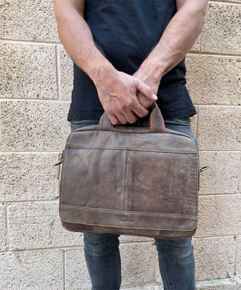 NAUTICA תיק עור עבודה זיקים נאוטיקה - תיק התיקיםNAUTICAתיקים לצד למחשב נייד