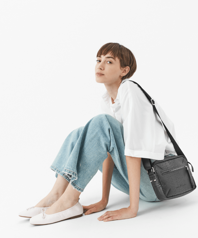 תיק צד מעור דגם פלמינגו קטן - תיק התיקיםNeta Sadeתיקי צד לנשים