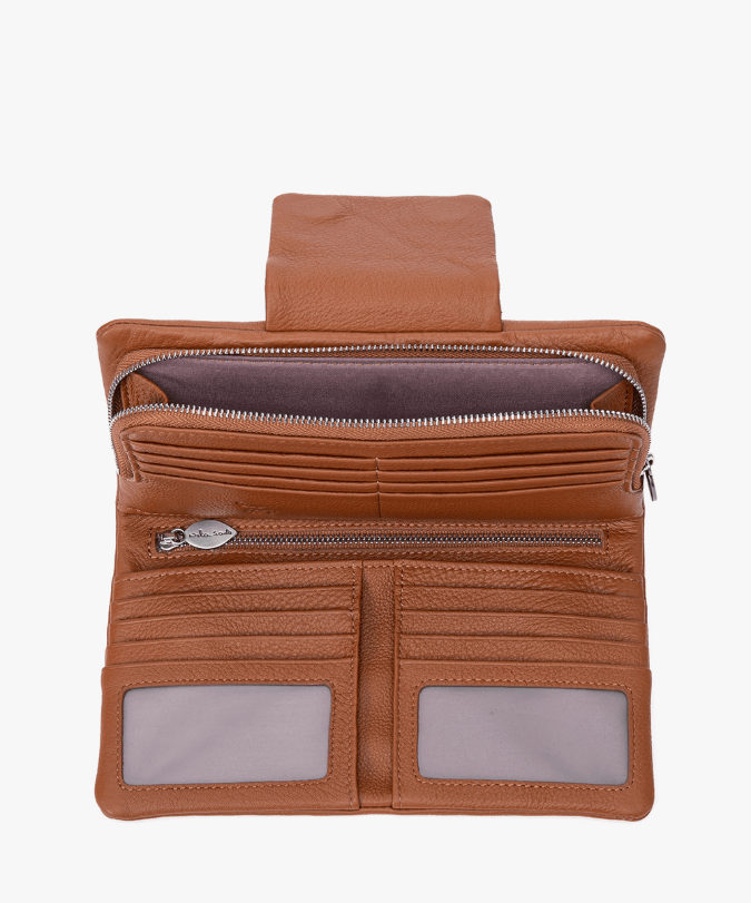 ארנק מעור דגם גוגן - תיק התיקיםNeta Sadeארנקי נשים