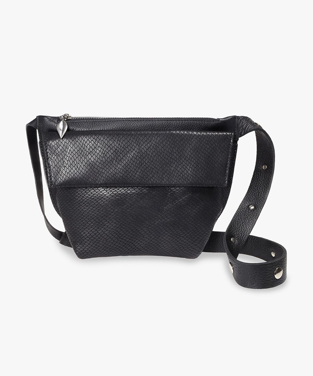 Neta Sade תיק פאוץ' מעור דגם עין שמר טקסטורה - תיק התיקיםנטע שדהנשים