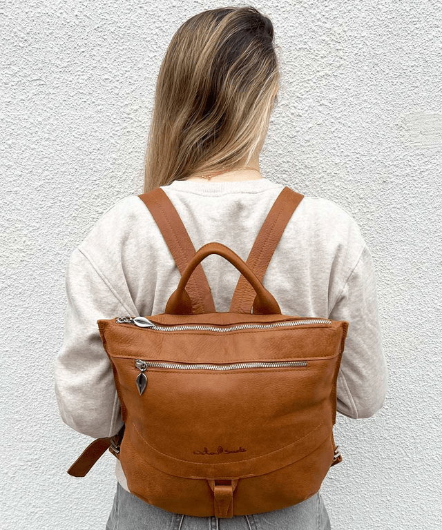 תיק גב מעור דגם נואר - תיק התיקיםNeta Sadeתיקי גב לנשים