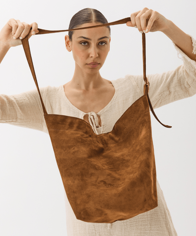 תיק צד מעור שק מנטה - תיק התיקיםNeta Sadeתיקי צד לנשים