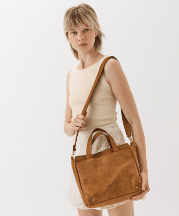 תיק צד מעור דגם כרכום - תיק התיקיםNeta Sadeתיקי צד לנשים