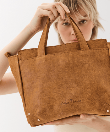 תיק צד מעור דגם כרכום - תיק התיקיםNeta Sadeתיקי צד לנשים