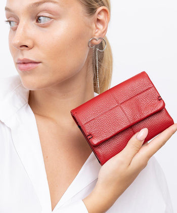 Neta Sade ארנק עור נאפה דגם קקדו קטן - תיק התיקיםEmanuelנשים