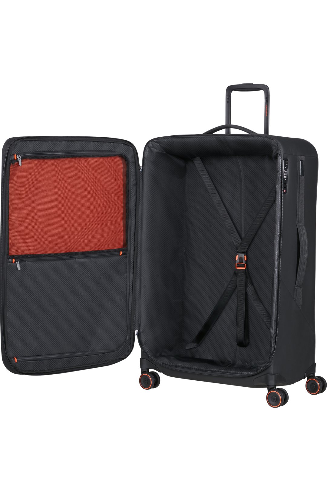 Samsonite Glazed מזוודה רכה מתרחבת גדולה 78 ס״מ - שחור