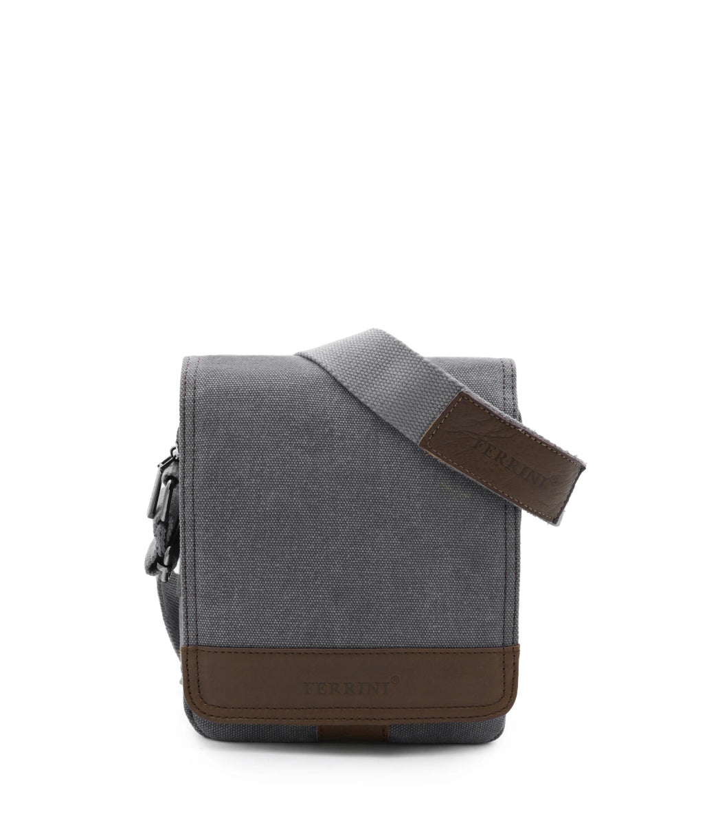 תיק צד קנבס משולב עור SAMOS - תיק התיקיםFerriniShoulder bag
