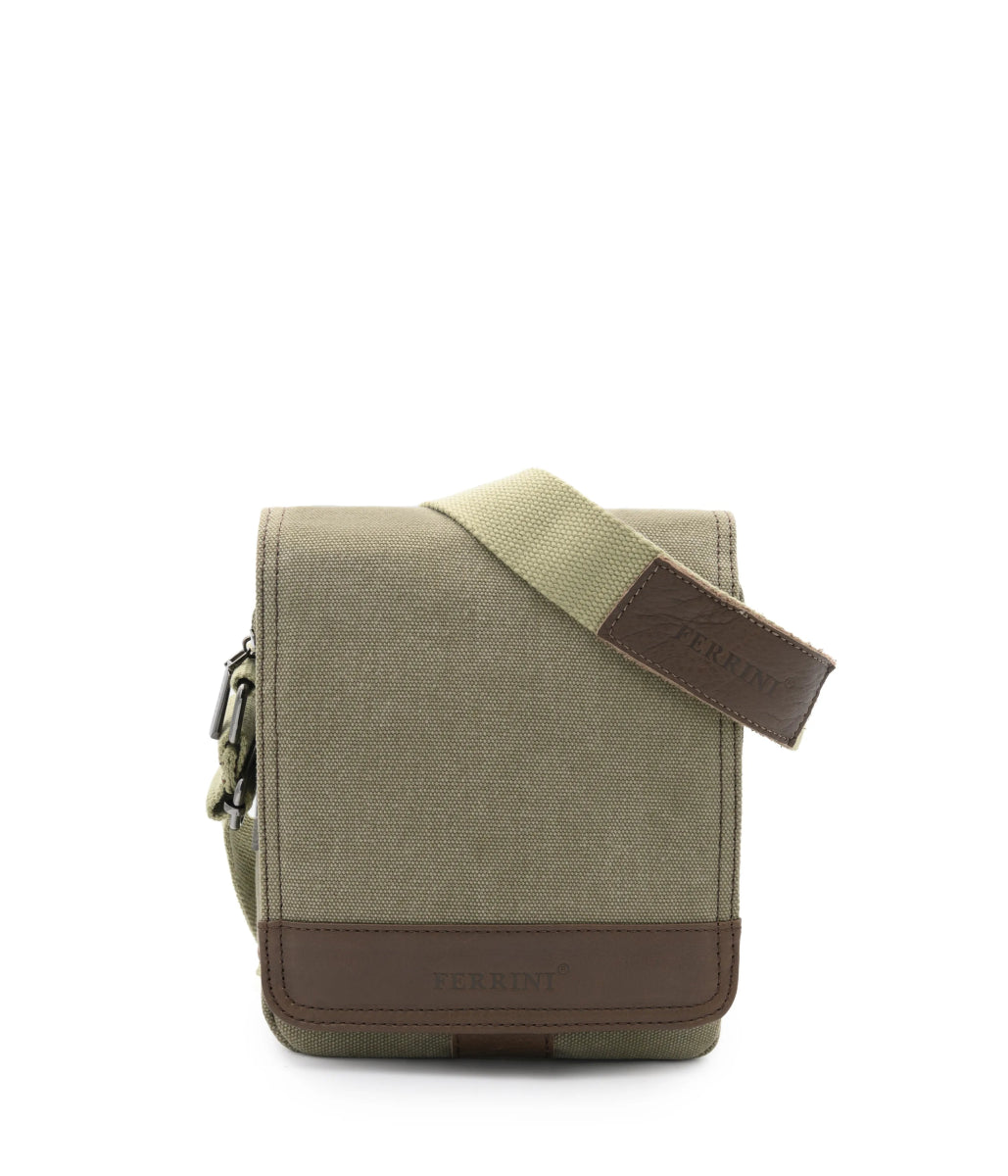 תיק צד קנבס משולב עור SAMOS - תיק התיקיםFerriniShoulder bag