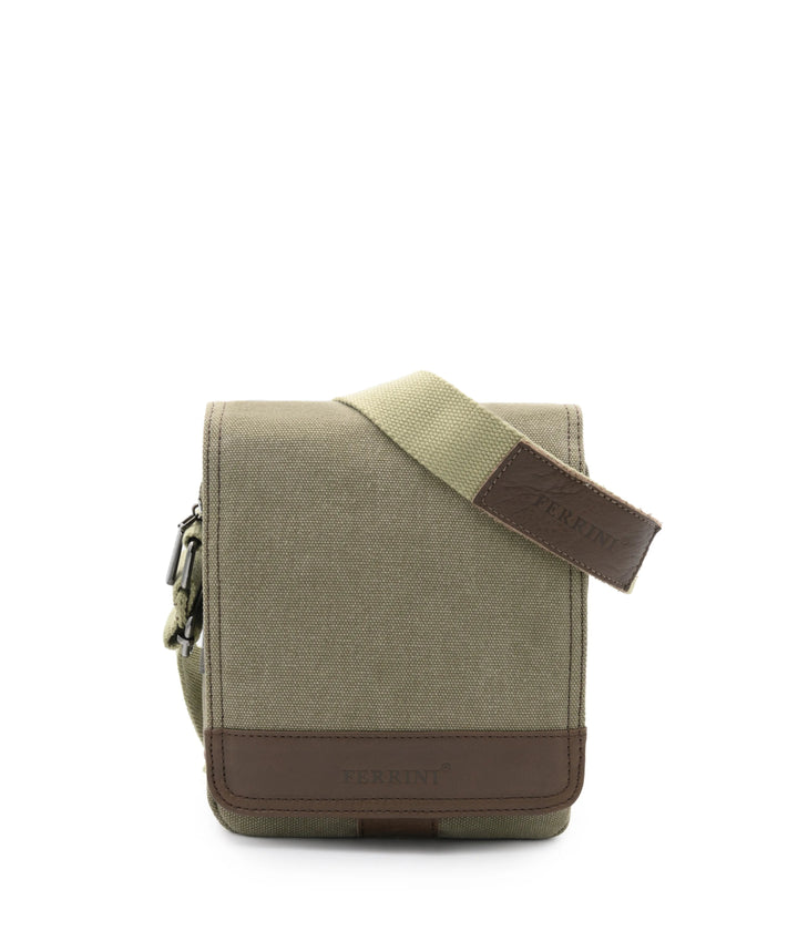 תיק צד קנבס משולב עור SAMOS - תיק התיקיםFerriniShoulder bag