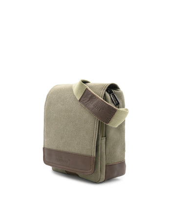 תיק צד קנבס משולב עור SAMOS - תיק התיקיםFerriniShoulder bag