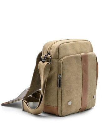 תיק צד קנבס משולב עור SAMOS - תיק התיקיםFerriniShoulder bag