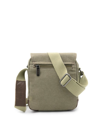 תיק צד קנבס משולב עור SAMOS - תיק התיקיםFerriniShoulder bag