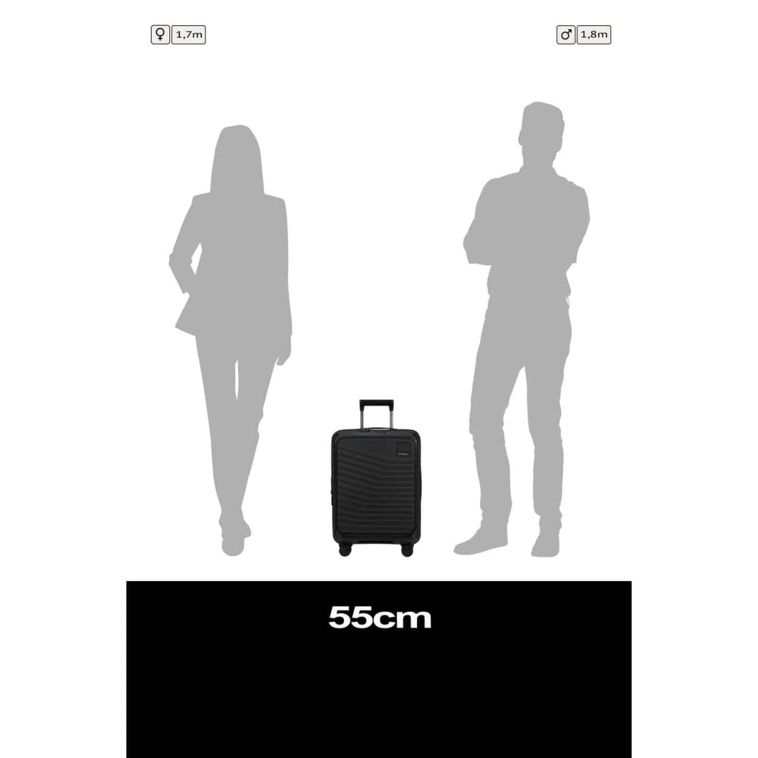 Samsonite מזוודת טרולי קטנה קשיחה Intuo Easy Access 20" עלייה למטוס עם פתח קדמי - תיק התיקיםSamsoniteמזוודות