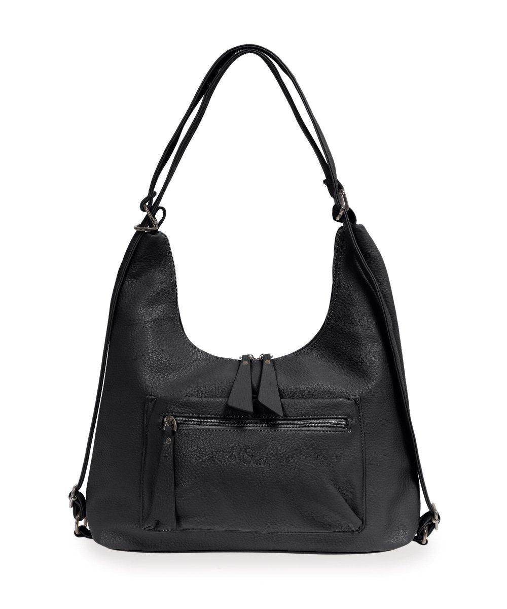 She's תיק נשים 2 ב - 1 משולב גב וצד בסגנון הובו - תיק התיקיםShe'sתיקי צד לנשים