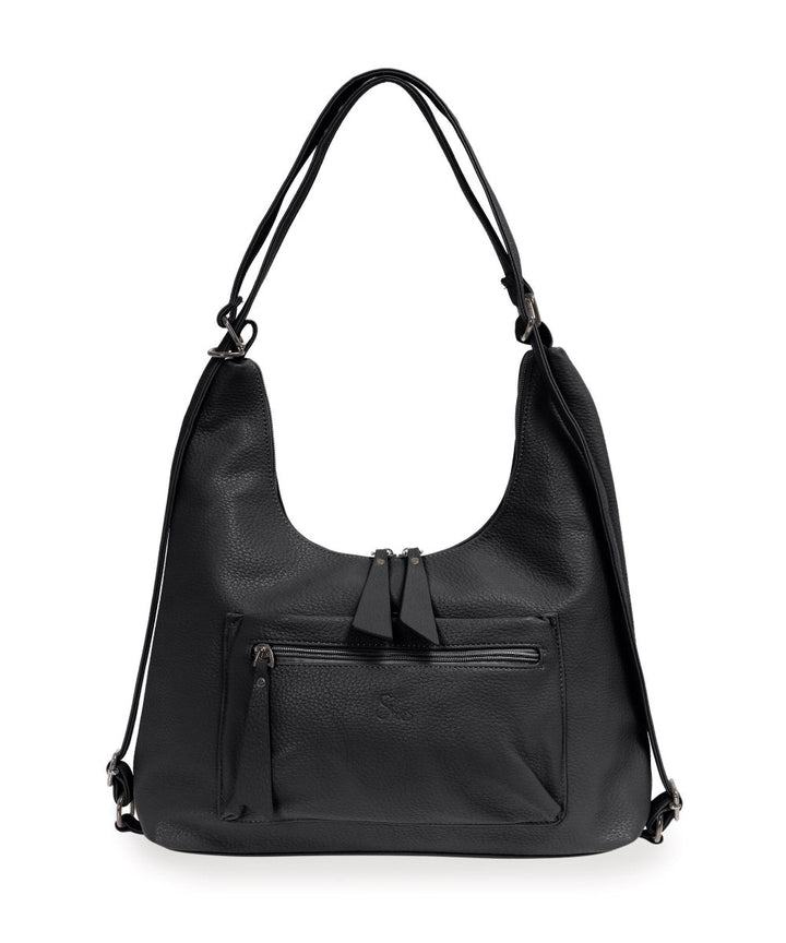 She's תיק נשים 2 ב - 1 משולב גב וצד בסגנון הובו - תיק התיקיםShe'sתיקי צד לנשים