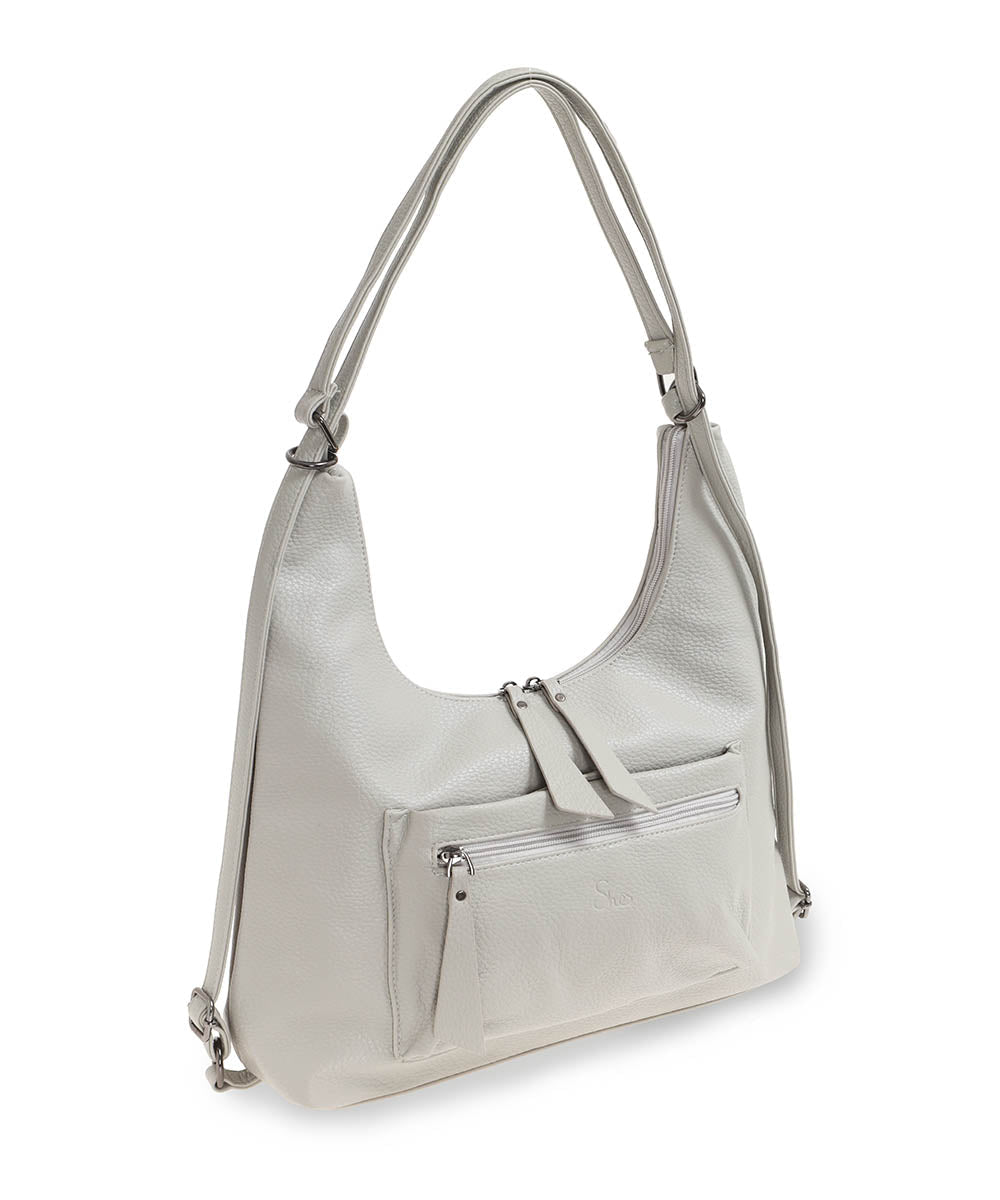 She's תיק נשים 2 ב - 1 משולב גב וצד בסגנון הובו - תיק התיקיםShe'sתיקי צד לנשים