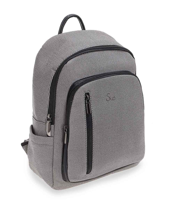 She's Classic Faux - Fabric Backpack תיק גב דמוי עור במראה בד - תיק התיקיםShe'sתיקי גב לנשים