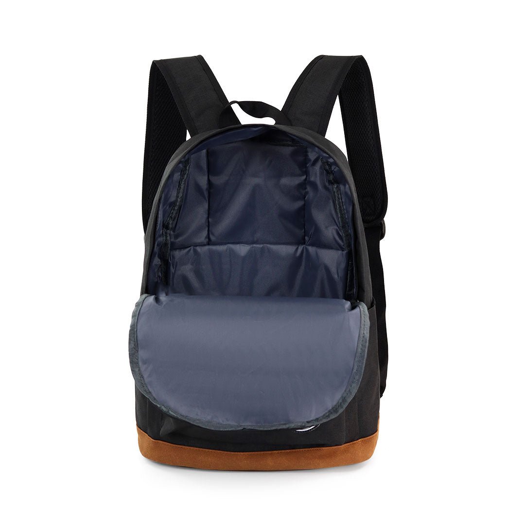 Storeis תיק גב קלאסי עם תחתית עור טבעוני ותא למחשב - תיק התיקיםStoriesתיקי גב למחשב