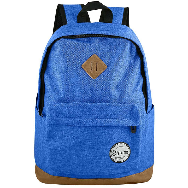 Storeis תיק גב קלאסי עם תחתית עור טבעוני ותא למחשב - תיק התיקיםStoriesתיקי גב למחשב