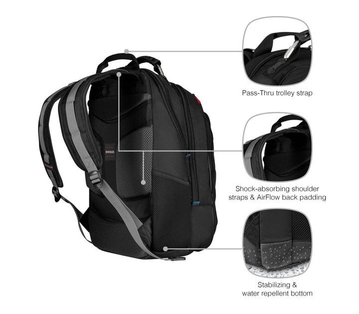 Swiss Wenger תיק גב למחשב נייד 17" - תיק התיקיםWengerגברים