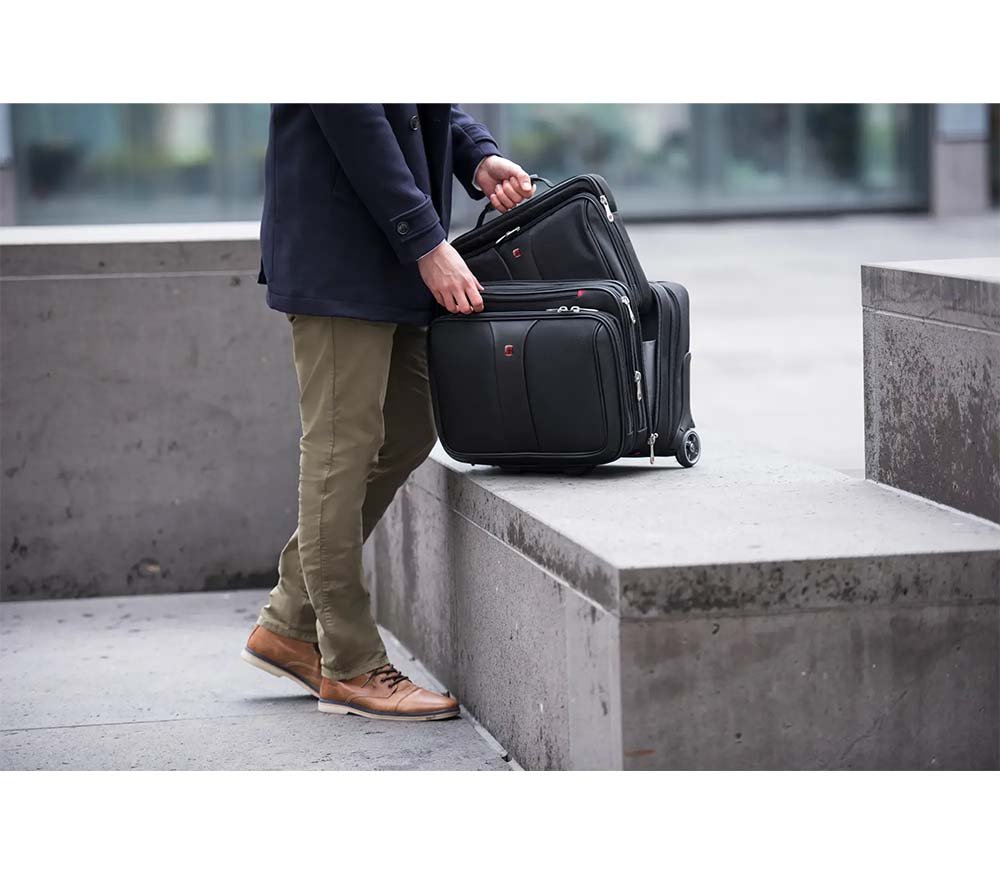 Swiss Wenger תיק עסקים על גלגלים עם תיק מחשב נשלף - תיק התיקיםWengerתיקים למחשב נייד