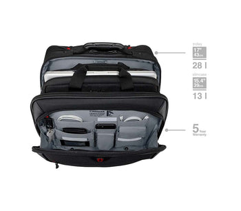 Swiss Wenger תיק עסקים על גלגלים עם תיק מחשב נשלף - תיק התיקיםWengerתיקים למחשב נייד