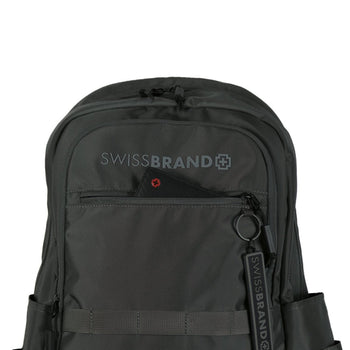 SwissBrand תיק גב למחשב נייד 15.6" דגם Walsh עלייה למטוס - תיק התיקיםSwissBrandתיק גב למחשב