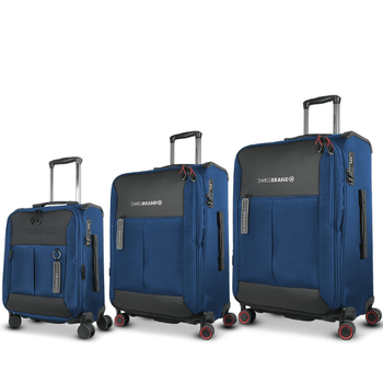 SwissBrand סט מזוודות בד Aura מתרחבות - תיק התיקיםSwissBrandסט מזוודות