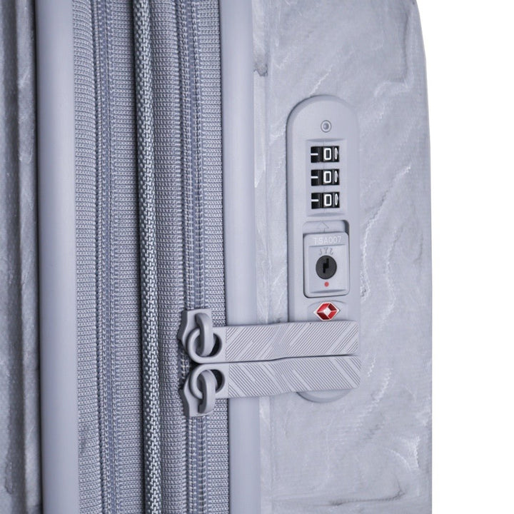 SwissBrand סט מזוודות קשיחות Marble מתרחבות - תיק התיקיםSwissBrandסט מזוודות