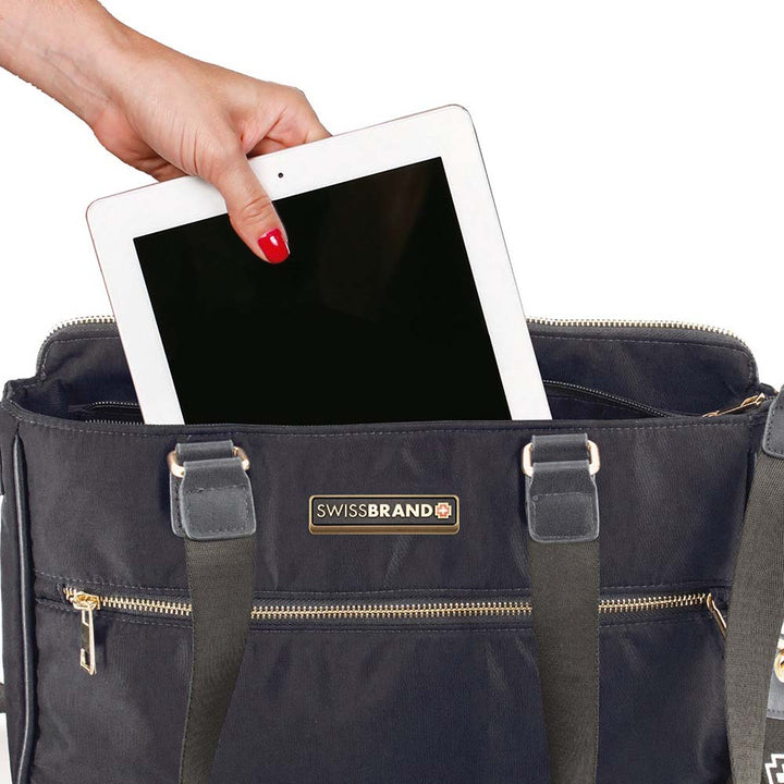 SwissBrand תיק צד לנשים מבד - תיק התיקיםSwissBrandתיקים למחשב נייד