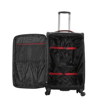 SwissBrand סט מזוודות בד Vela מתרחבות - תיק התיקיםSwissBrandסט מזוודות