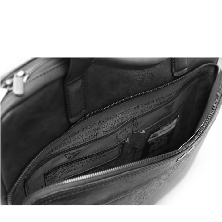 TONY PEROTTI תיק עסקים בינוני מעור לגבר Neri - תיק התיקיםTONY PEROTTIתיקי צד לגבר