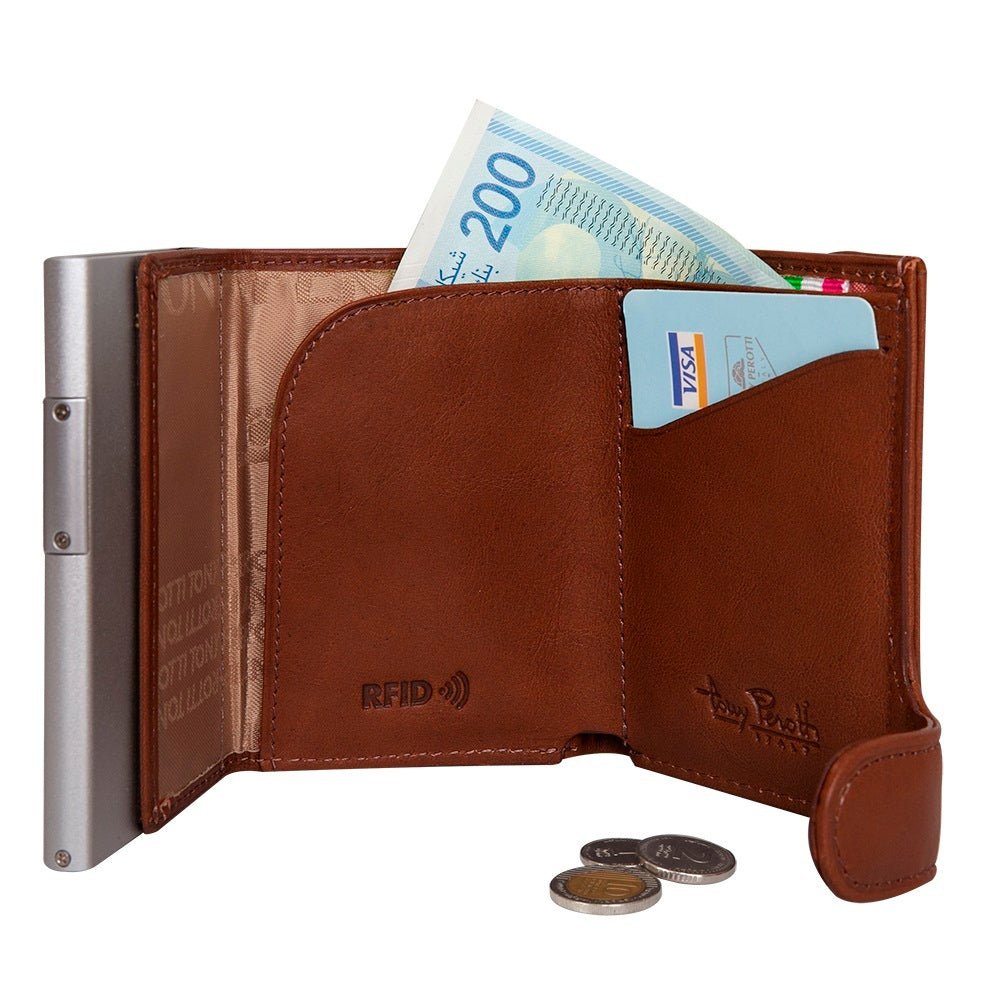 Tony Perotti נרתיק קשיח לכרטיסי אשראי עם RFID דגם Daniele - תיק התיקיםTONY PEROTTIארנקים