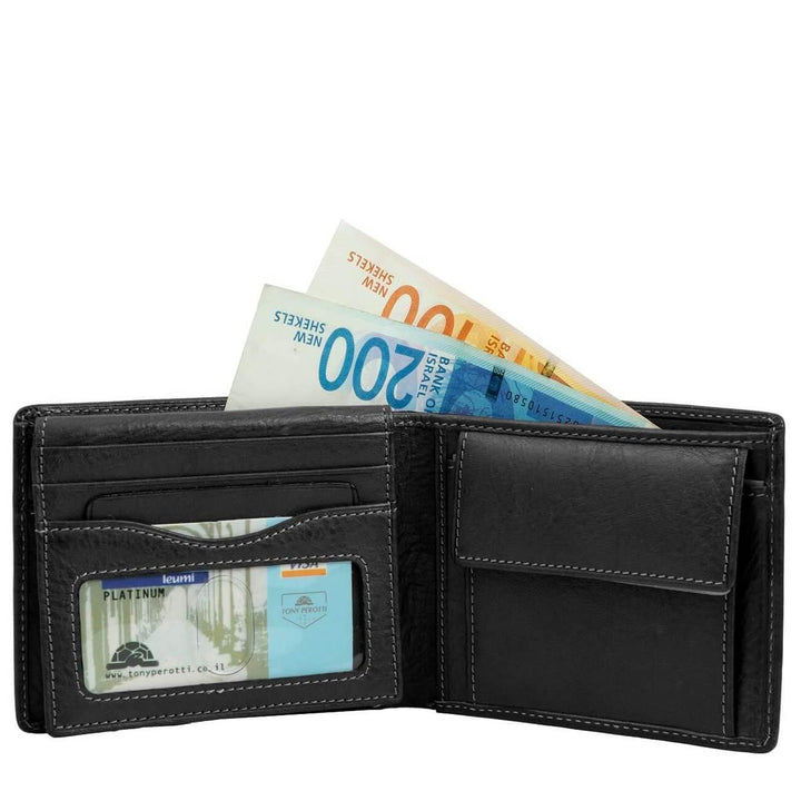 TONY PEROTTI ארנק גדול לגבר עם כיס נסתר לשטרות Roberto - תיק התיקיםTONY PEROTTIגברים