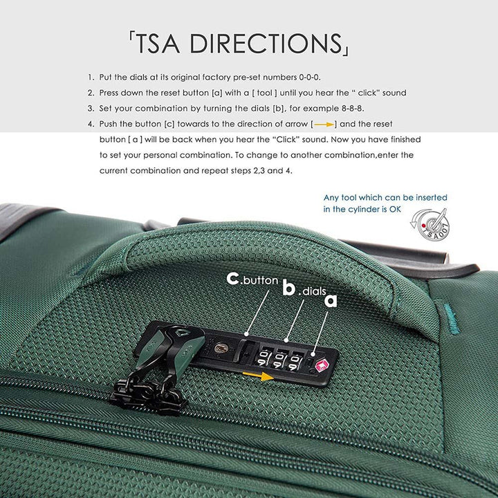 Verage סט 3 מזוודות מבד רכות קלות ואיכותיות toledo luggage - תיק התיקיםVerageמזוודות