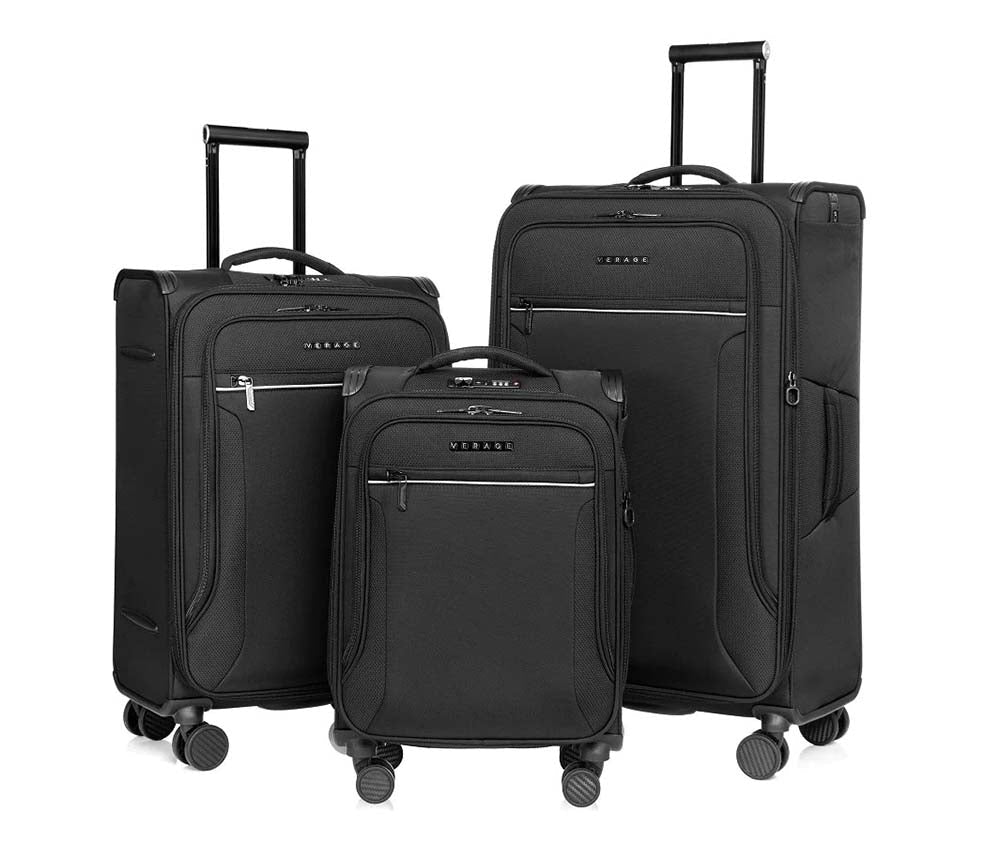 Verage סט 3 מזוודות מבד רכות קלות ואיכותיות toledo luggage - תיק התיקיםVerageמזוודות