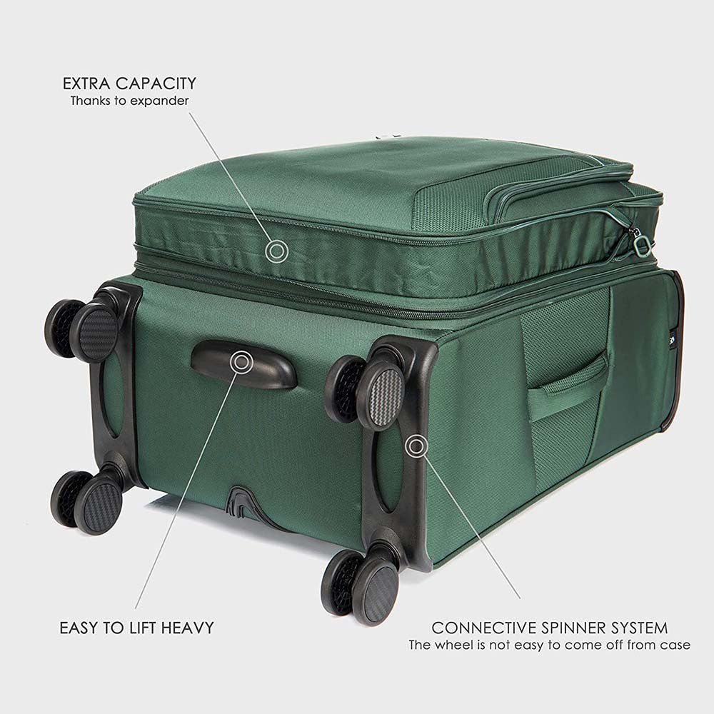 Verage סט 3 מזוודות מבד רכות קלות ואיכותיות toledo luggage - תיק התיקיםVerageמזוודות