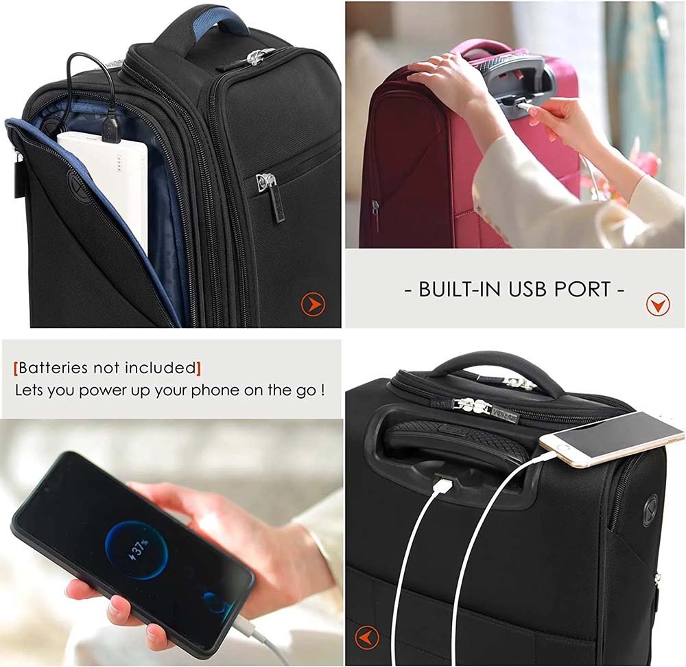 VERAGE Underseat מזוודה טרולי קטנה מתחת למושב המטוס 14.5" 10SW - תיק התיקיםVerageמזוודות