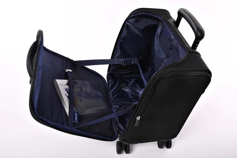 VERAGE Underseat מזוודה טרולי קטנה מתחת למושב המטוס 14.5" 10SW - תיק התיקיםVerageמזוודות